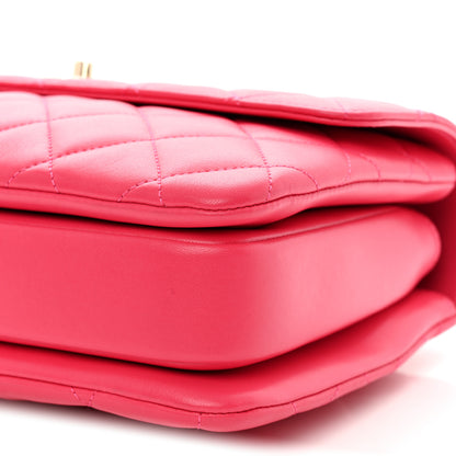 Chanel Lambskin Quilted Medium Trendy CC Flap Dual Handle Bag Dark Pink 10 of 10