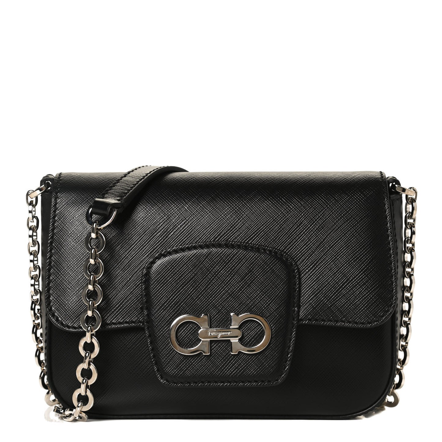 Saffiano Paris Crossbody Bag Black