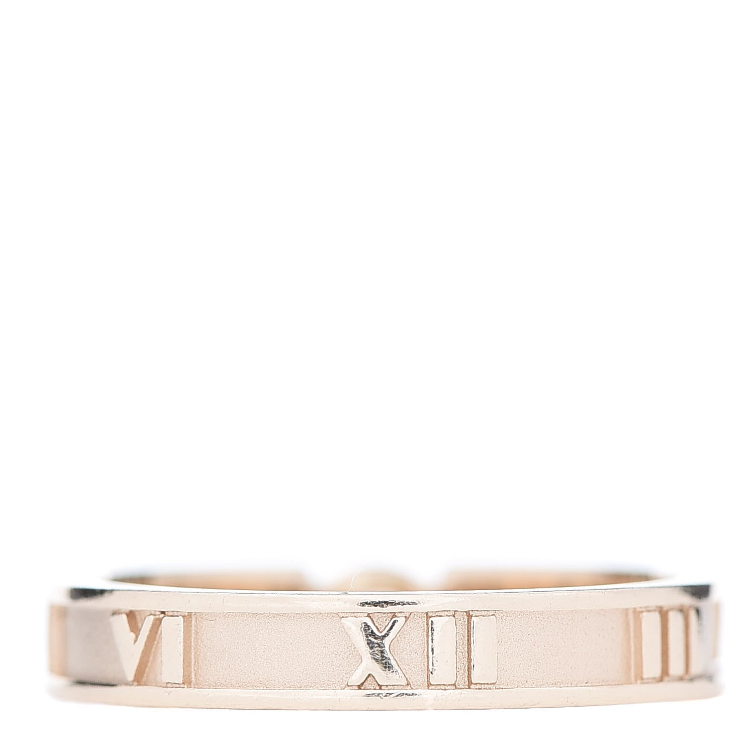 Tiffany 18K Rose Gold Diamond Atlas Closed Narrow Ring 52 6 3 of 5