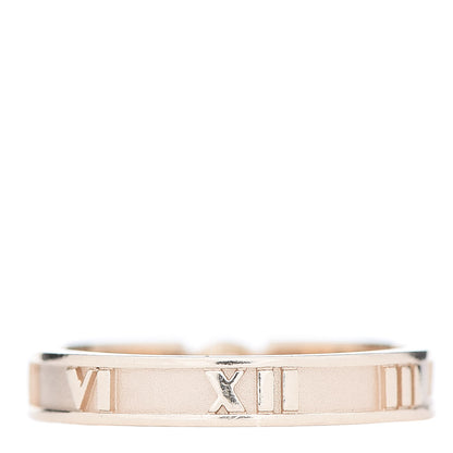 Tiffany 18K Rose Gold Diamond Atlas Closed Narrow Ring 52 6 3 of 5