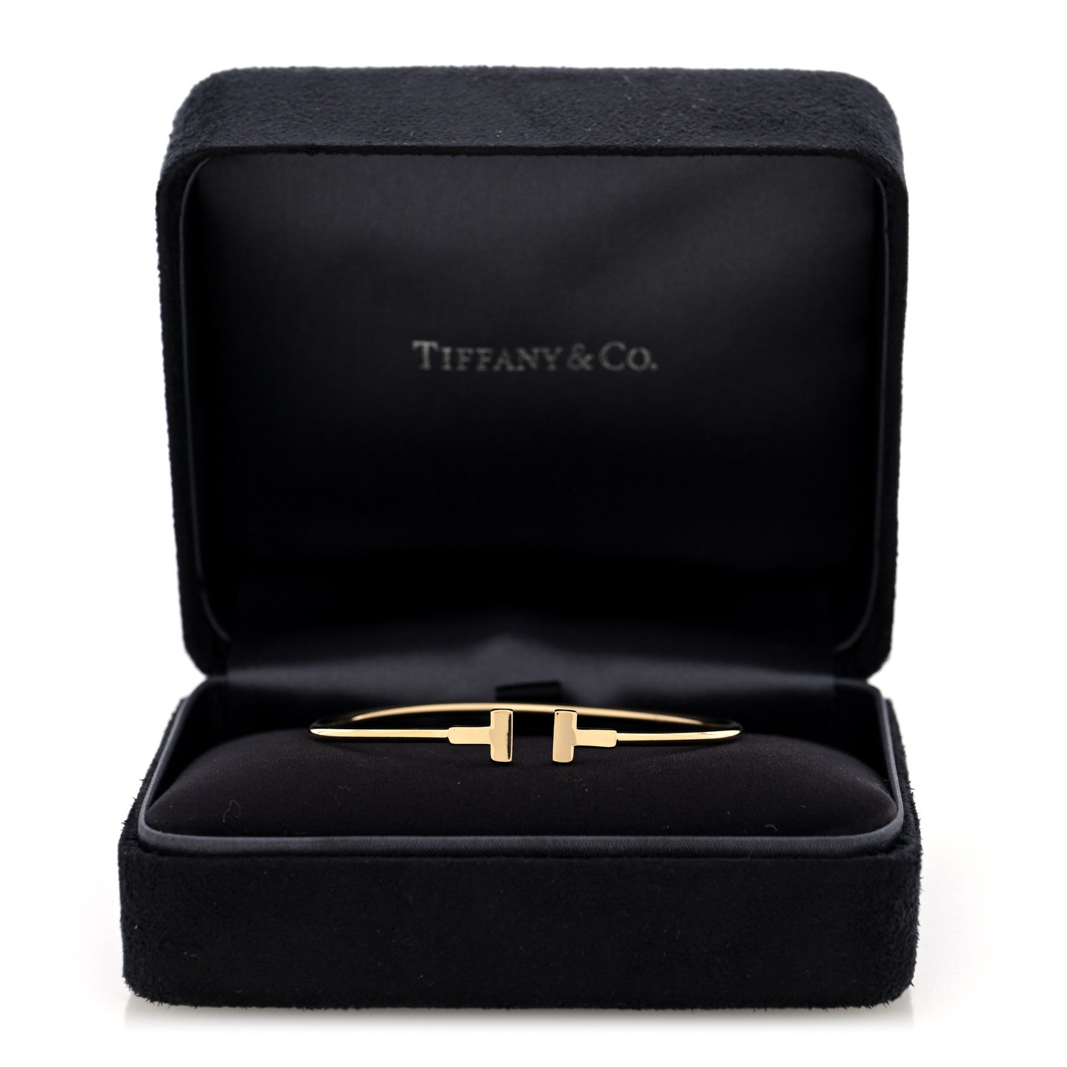 Tiffany 18K Yellow Gold Narrow T Wire Bracelet 4 of 4
