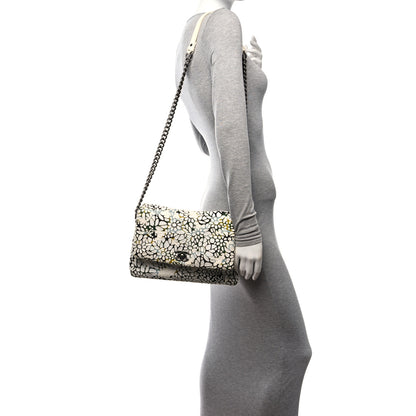 Chanel Tweed Quilted Floral Single Flap White 2 of 13