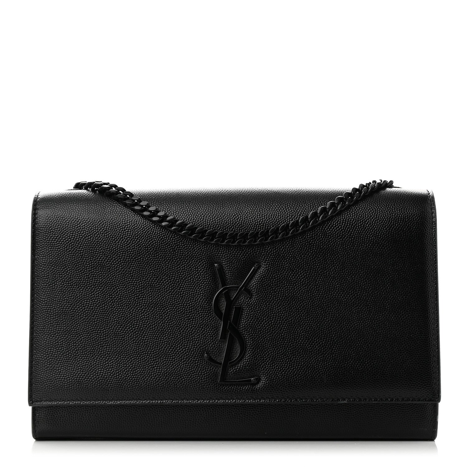 Saint Laurent Grain De Poudre Medium Classic Monogram Monochrome Kate Satchel Black 1 of 9
