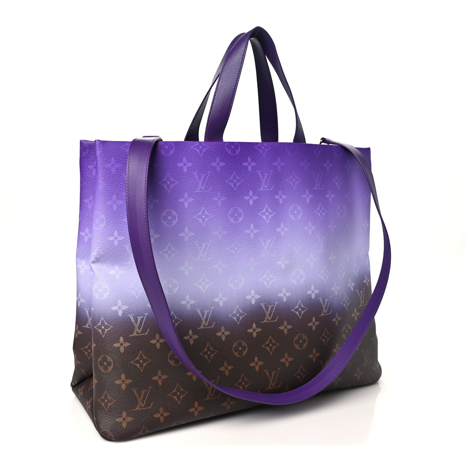 Louis Vuitton Monogram Pigment Shopper Tote MM  Purple 2 of 8