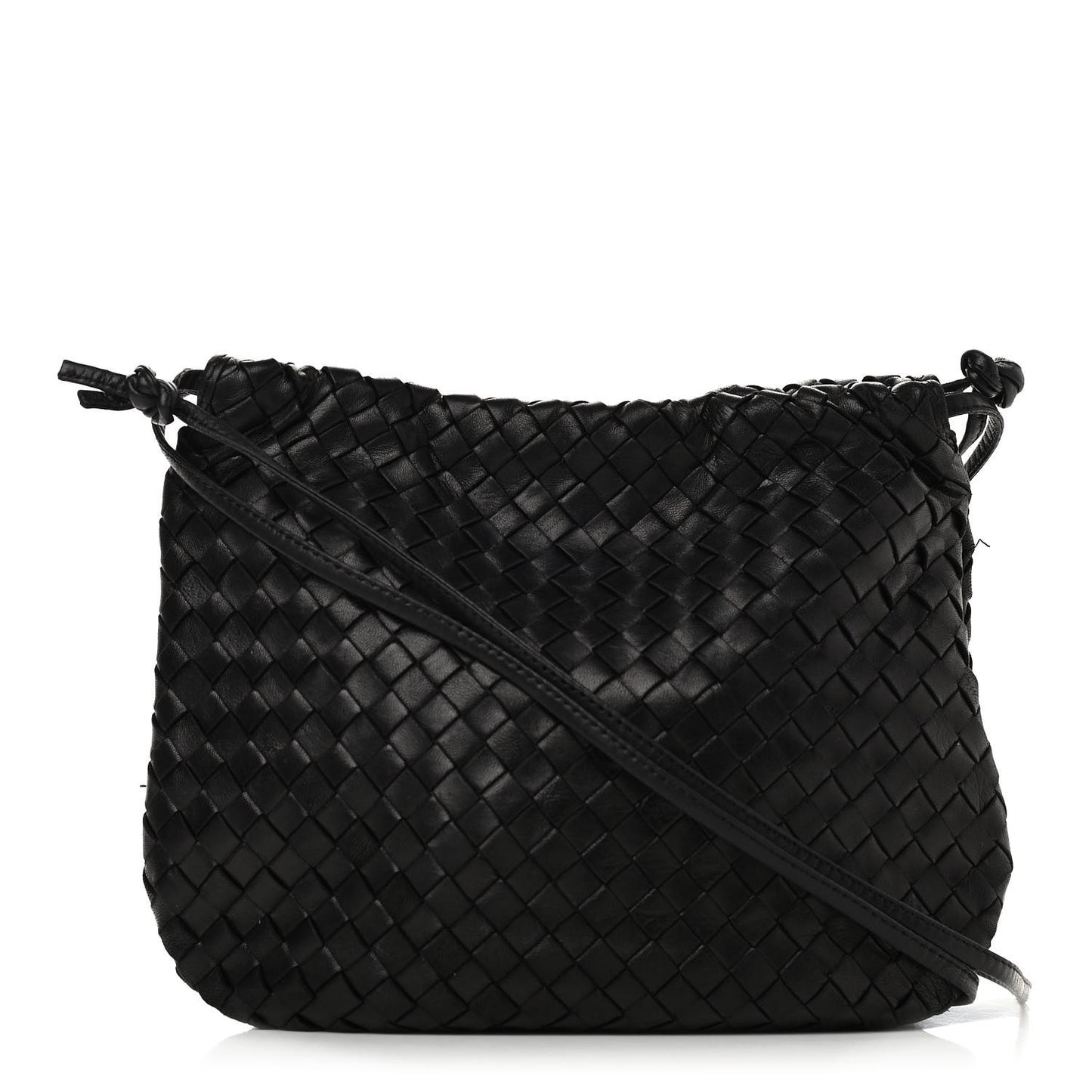Nappa Intrecciato Crossbody Black