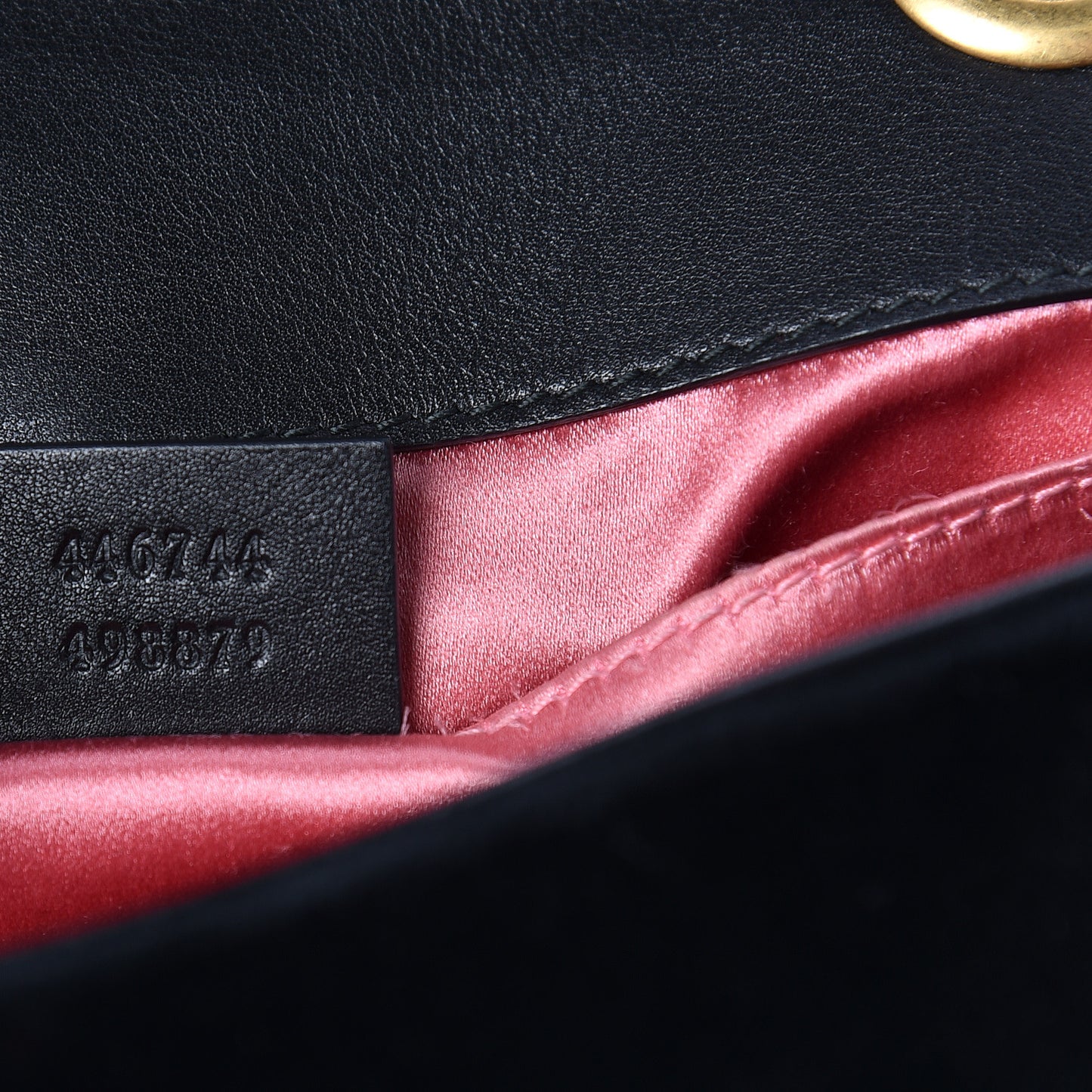 Velvet Matelasse Mini GG Marmont Shoulder Bag Black