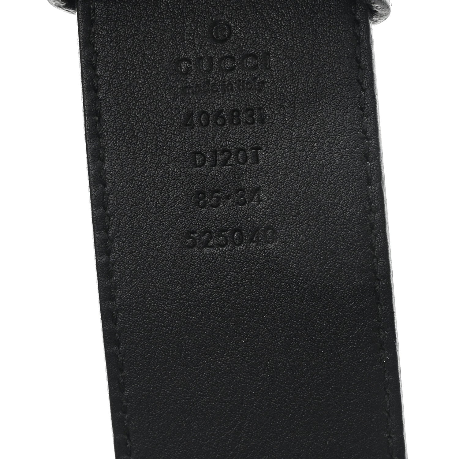 Gucci Calfskin Double G 40mm Belt 85 34 Black 3 of 6