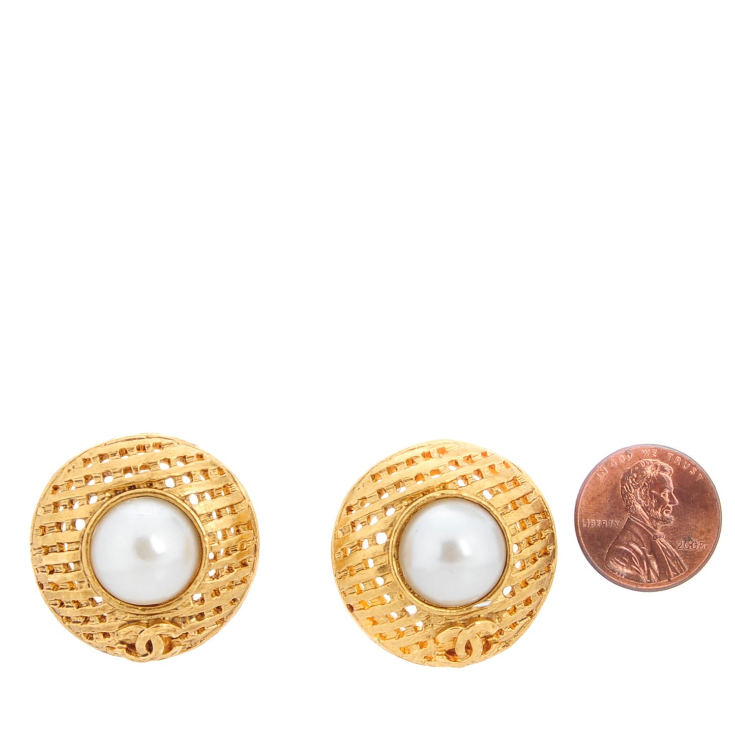 Pearl Clip On Earrings Gold