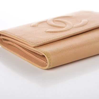Chanel Caviar Timeless CC Flap Wallet Beige 9 of 17