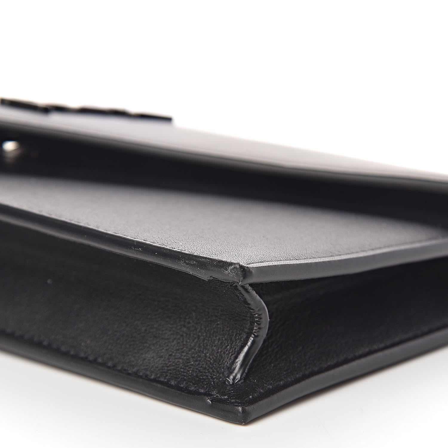 Saint Laurent Calfskin Monogram Clutch Black 10 of 10