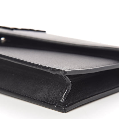 Saint Laurent Calfskin Monogram Clutch Black 10 of 10