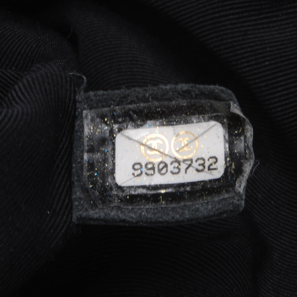 Tweed Boucle Knitting Bag Black