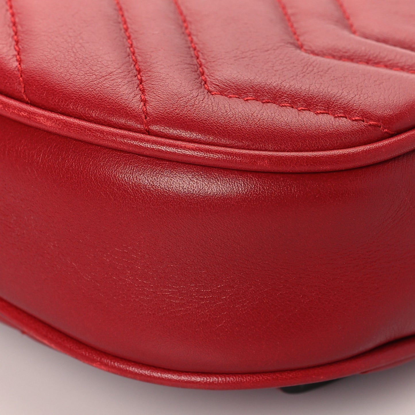 Calfskin Matelasse GG Marmont Belt Bag 75 30 Hibiscus Red