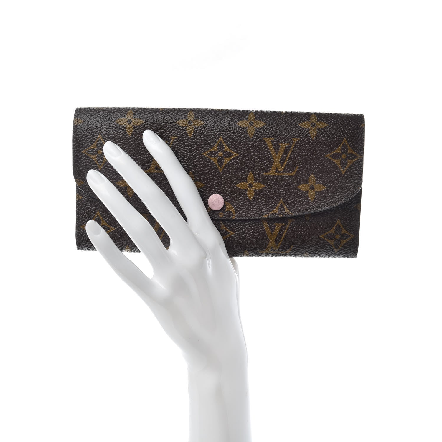 Louis Vuitton Monogram Emilie Wallet Rose Ballerine 2 of 7