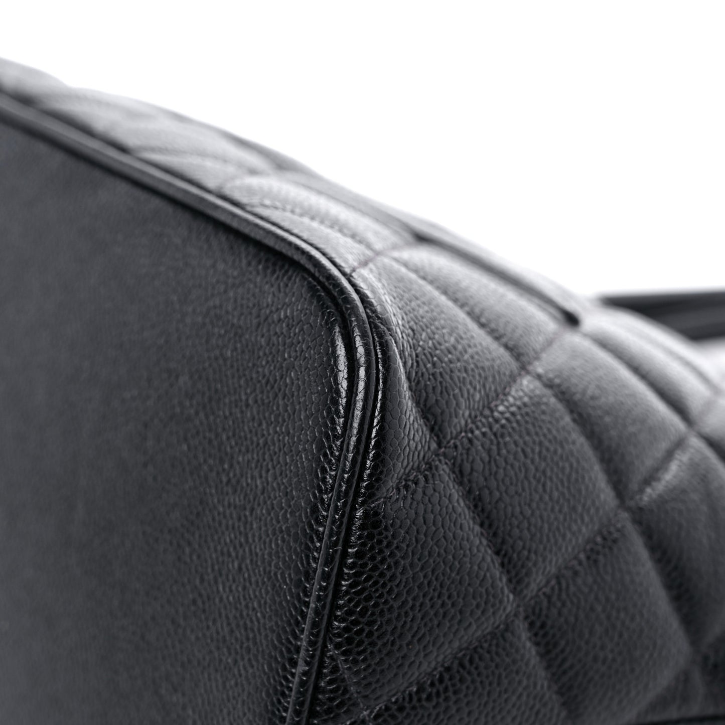 Caviar Quilted Medallion Tote Black