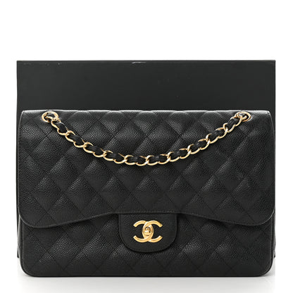 Chanel Caviar Quilted Jumbo Double Flap Black 12 of 12