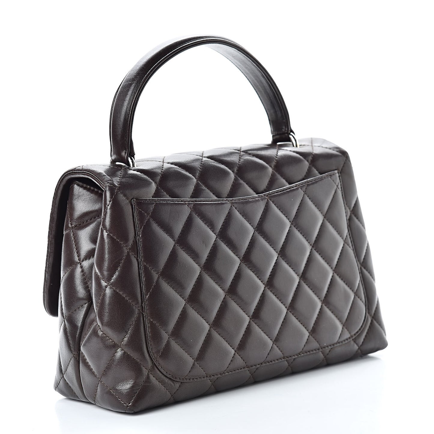 Lambskin Quilted Medium Kelly Flap Brown