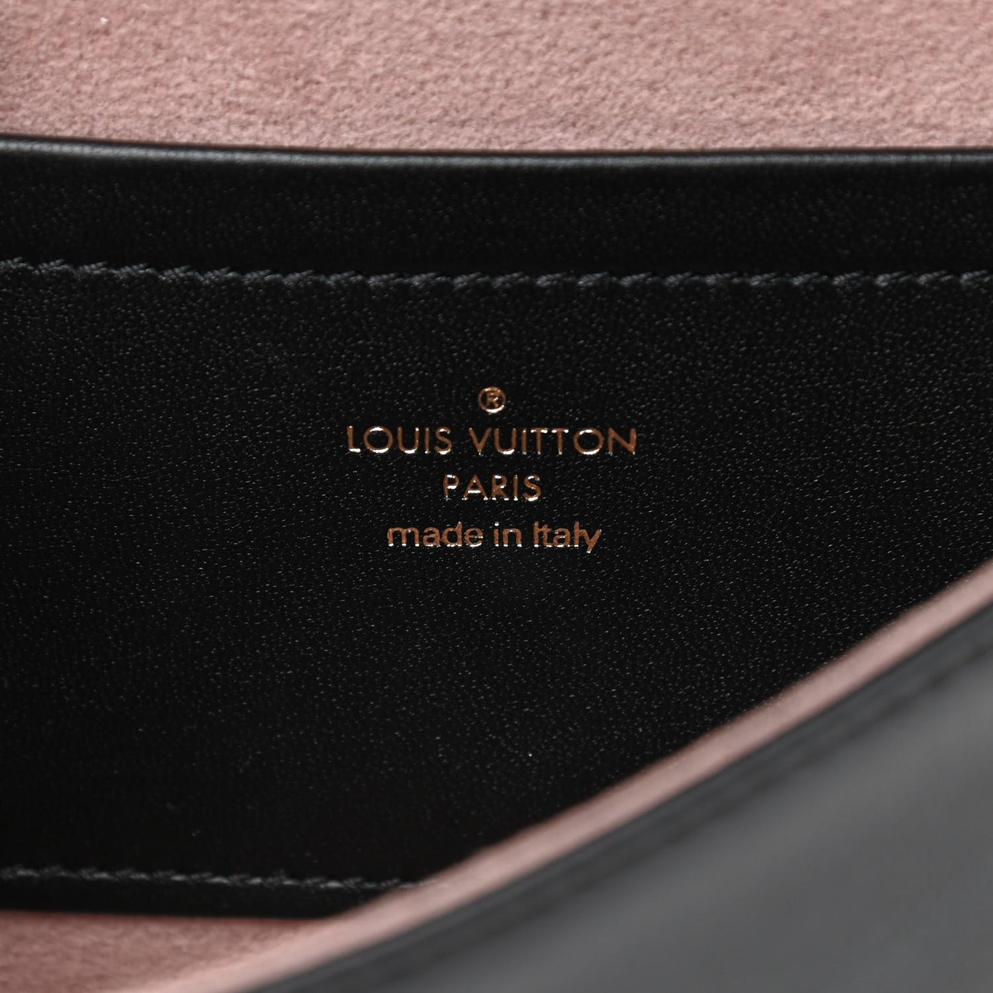 Lambskin Embossed Monogram Pochette Coussin Black
