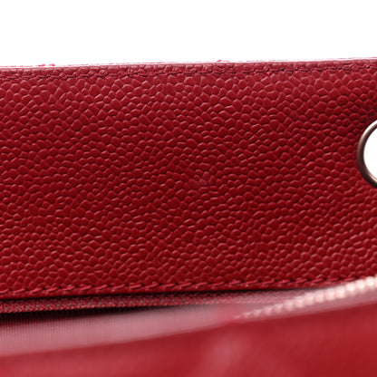 Chanel Caviar Quilted Grand Shopping Tote GST Red 12 of 13