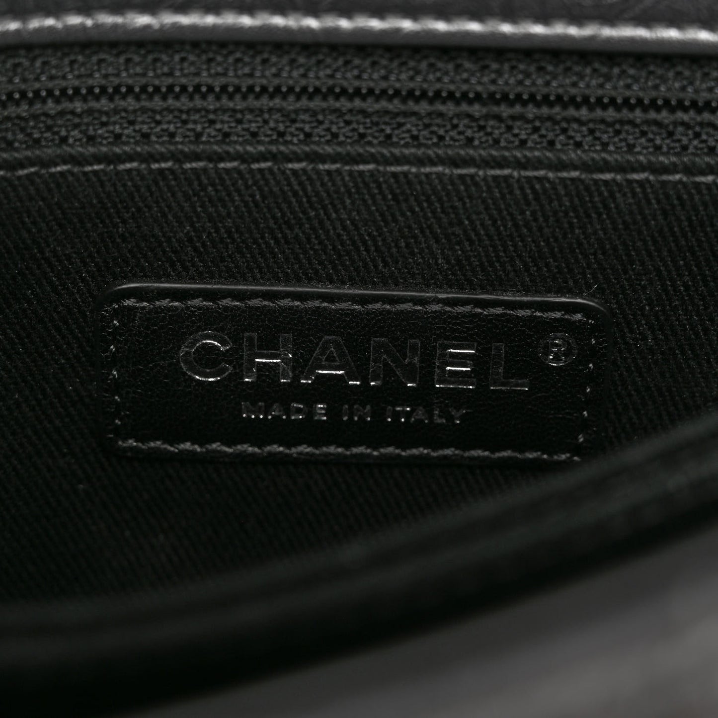 Metallic Aged Calfskin Quilted Mini Coco Handle Flap Charcoal