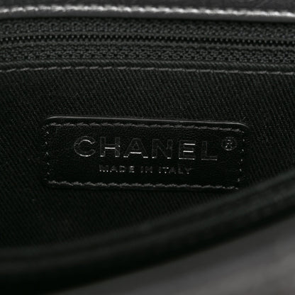 Chanel Metallic Aged Calfskin Quilted Mini Coco Handle Flap Charcoal 6 of 10