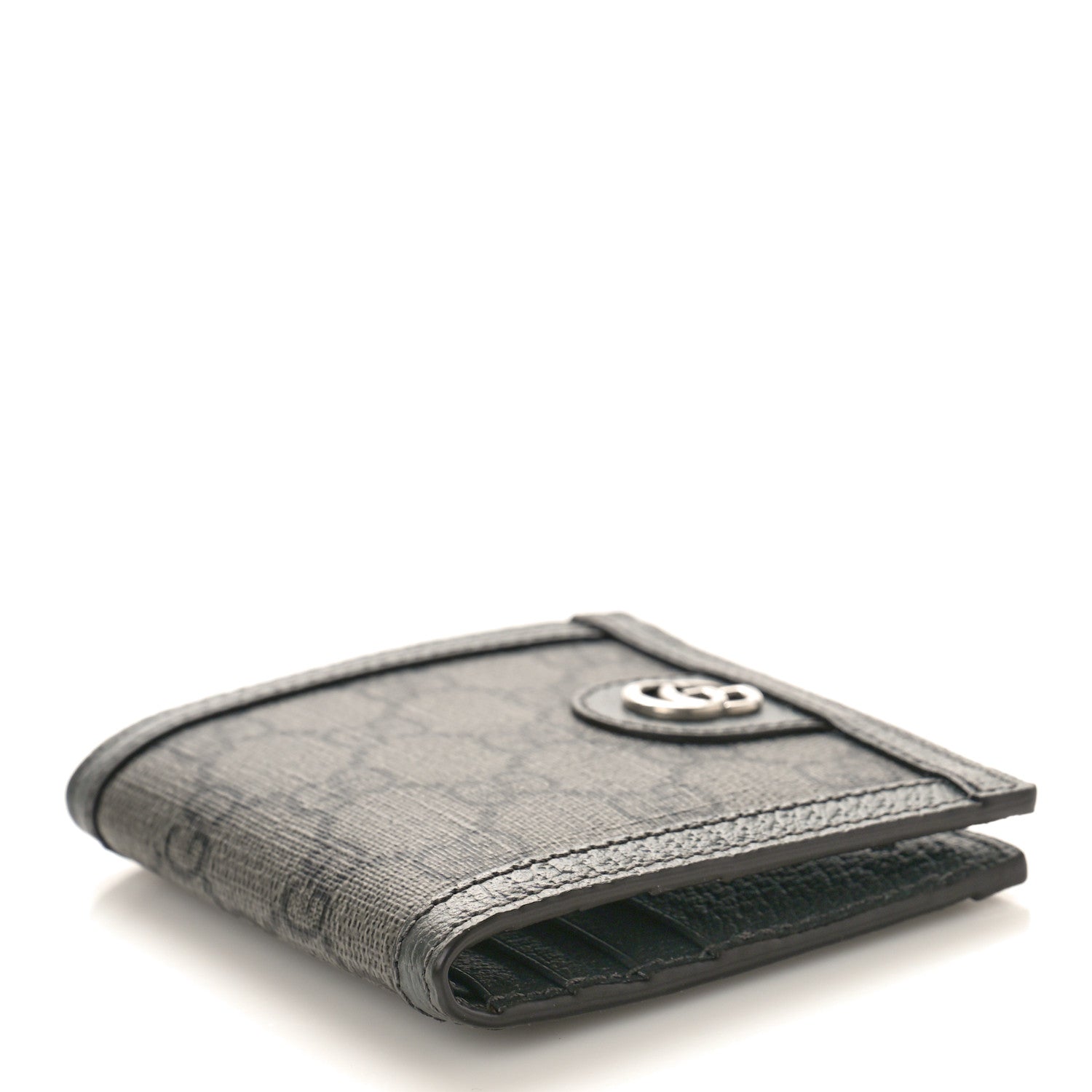 Gucci GG Supreme Monogram Calfskin Ophidia Bi-Fold Wallet Grey 4 of 8