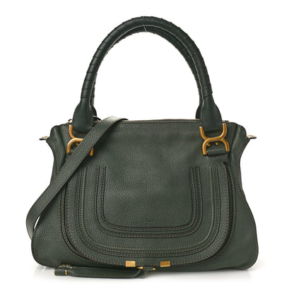 Chloe Calfskin Medium Marcie Satchel Midnight Green 1 of 11