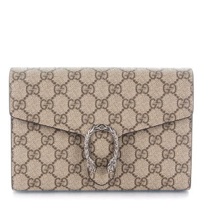 Gucci GG Supreme Monogram Mini Dionysus Chain Wallet Beige Taupe 1 of 7
