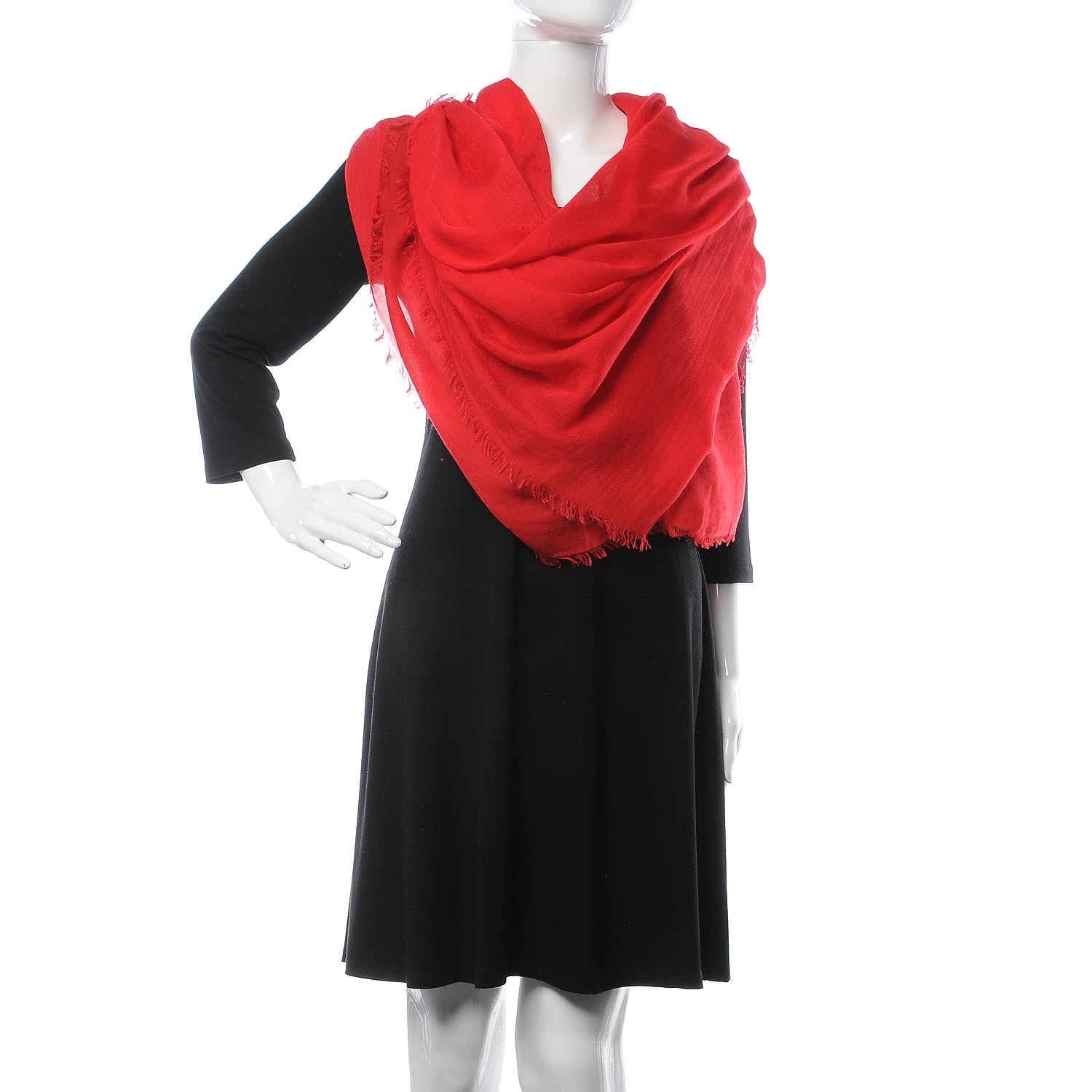 Gucci Modal Cotton Summer GGWeb Shawl Flame 2 of 5