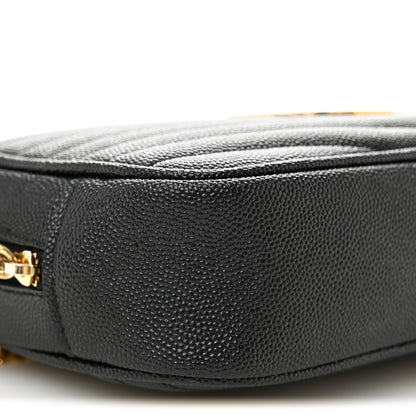 Saint Laurent Grain De Poudre Matelasse Monogram Mini Lou Camera Bag Black 9 of 11