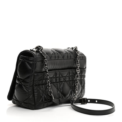 Christian Dior Calfskin Macrocannage Large Caro Bag Black 5 of 19