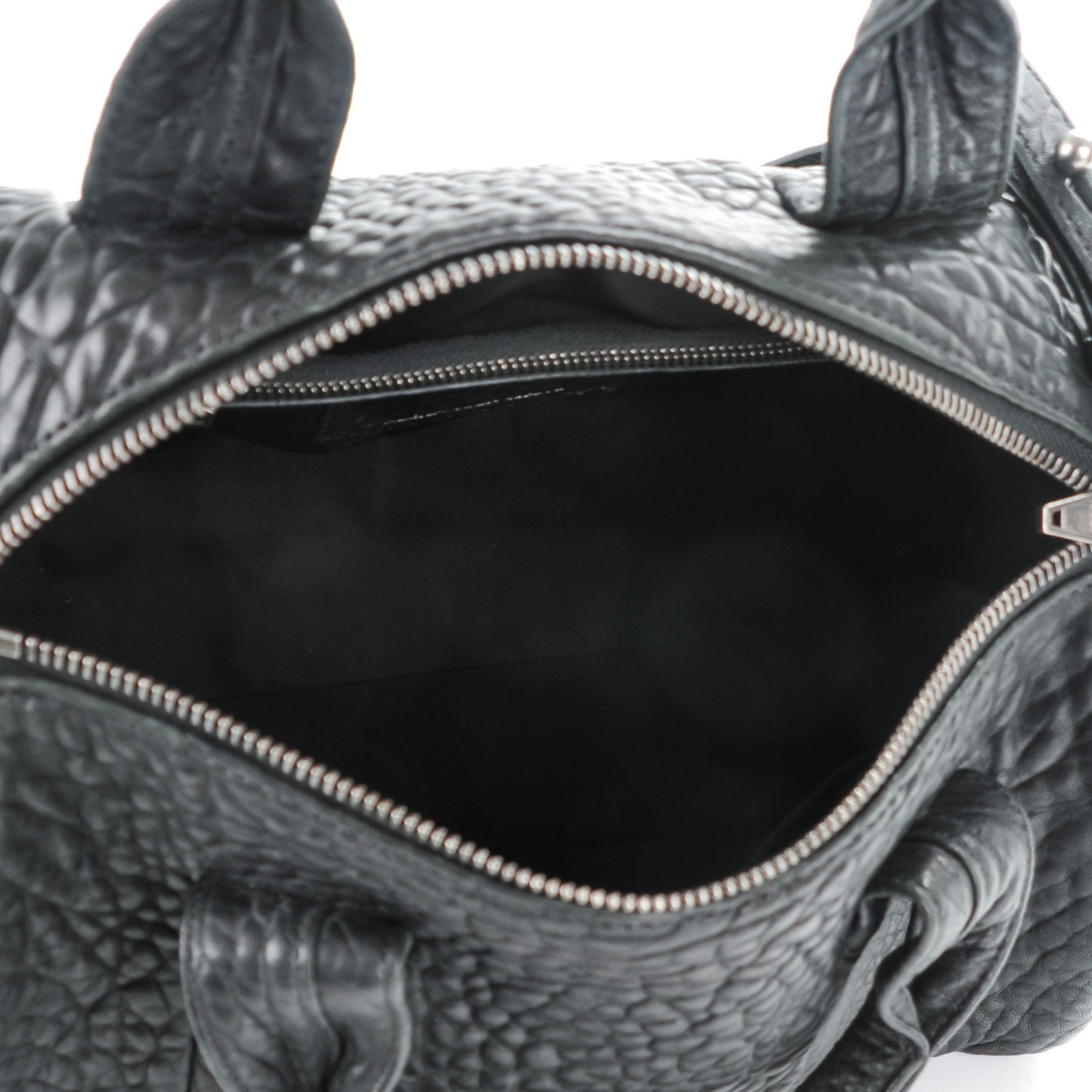 Pebbled Lambskin Rocco Black Nickel Hardware