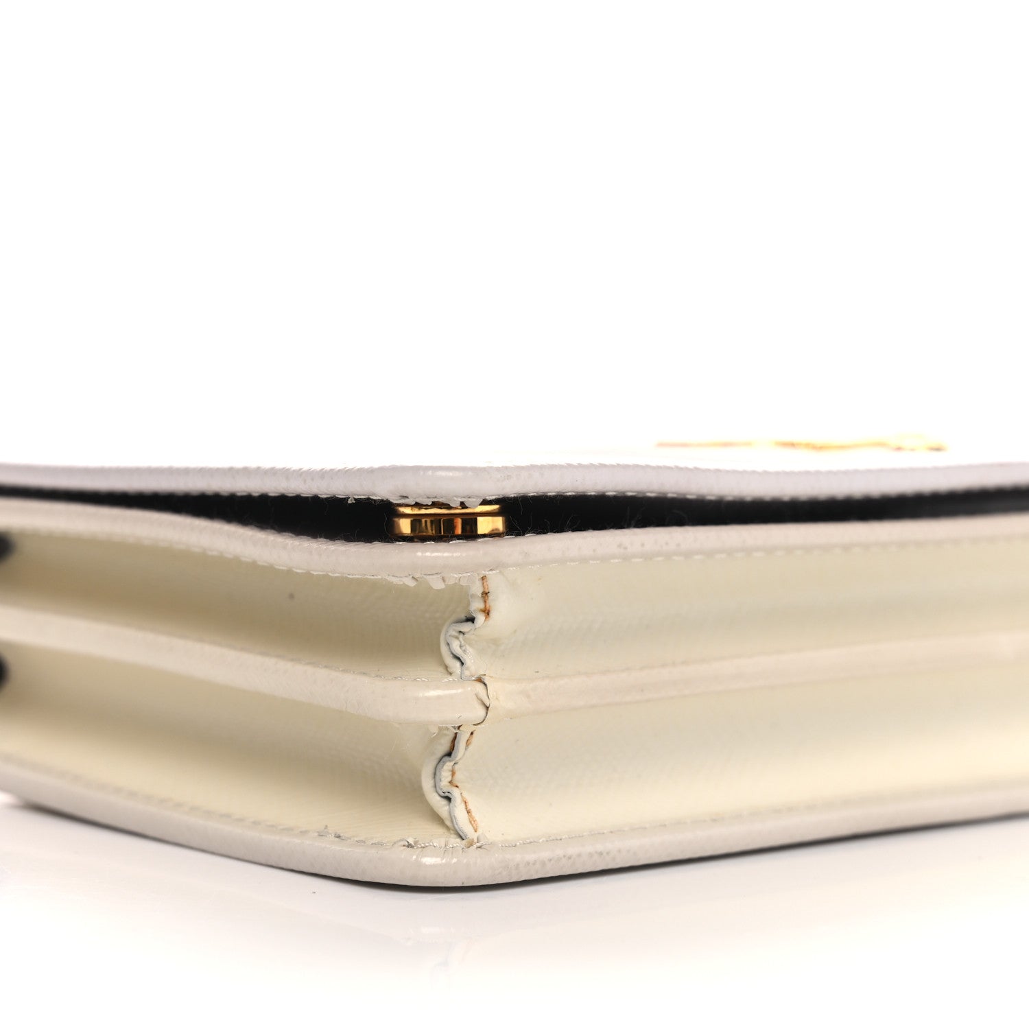 Prada Saffiano Lux Chain Wallet White Multicolor 8 of 13