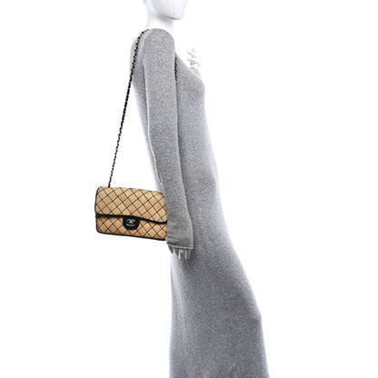 Chanel Straw Diamond Stitch Flap 2 of 12