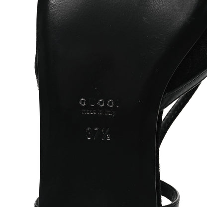 Gucci Velvet GG Monogram Slingback Ballet Flats 37.5 Black 8 of 11