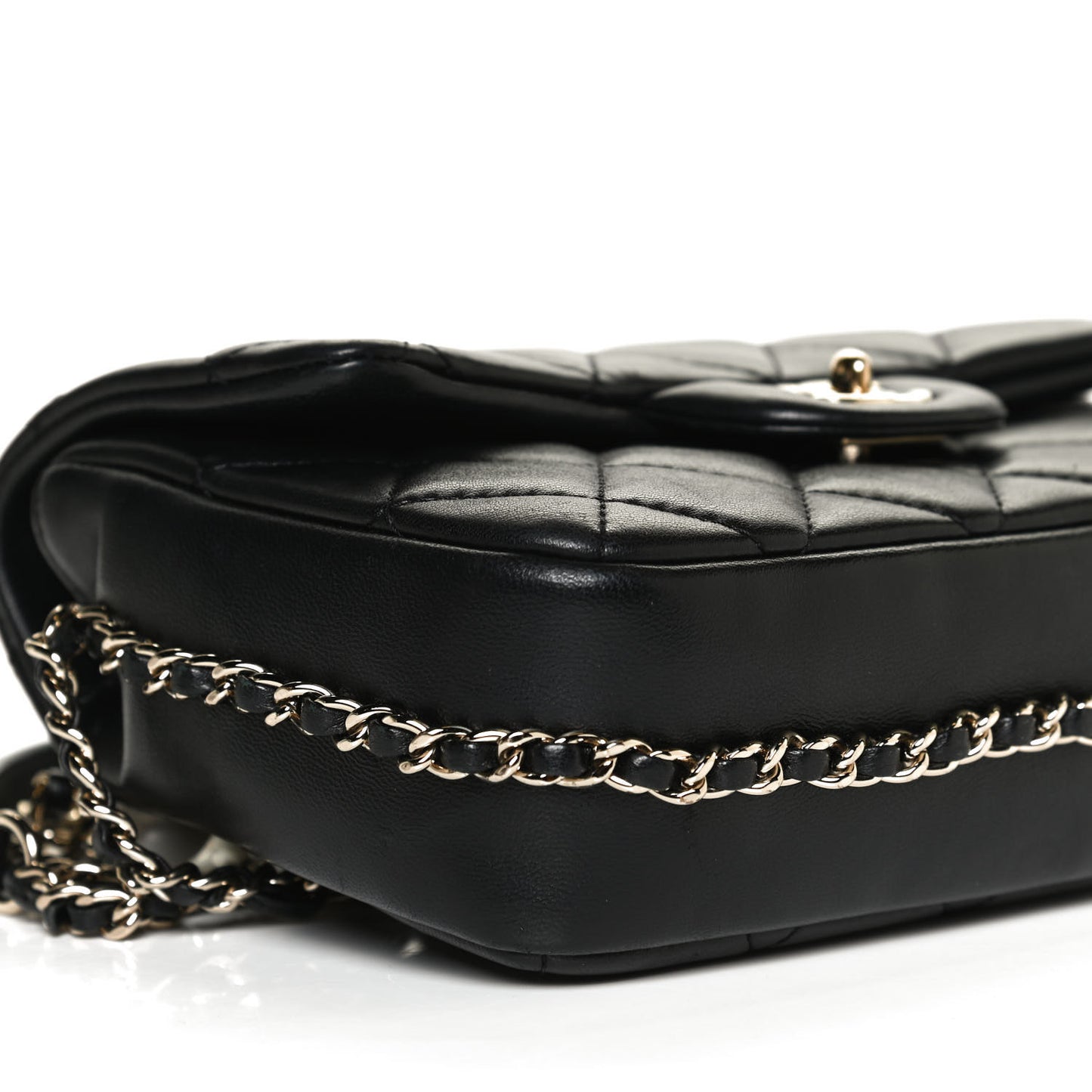 Lambskin Quilted Small My Precious Flap Black