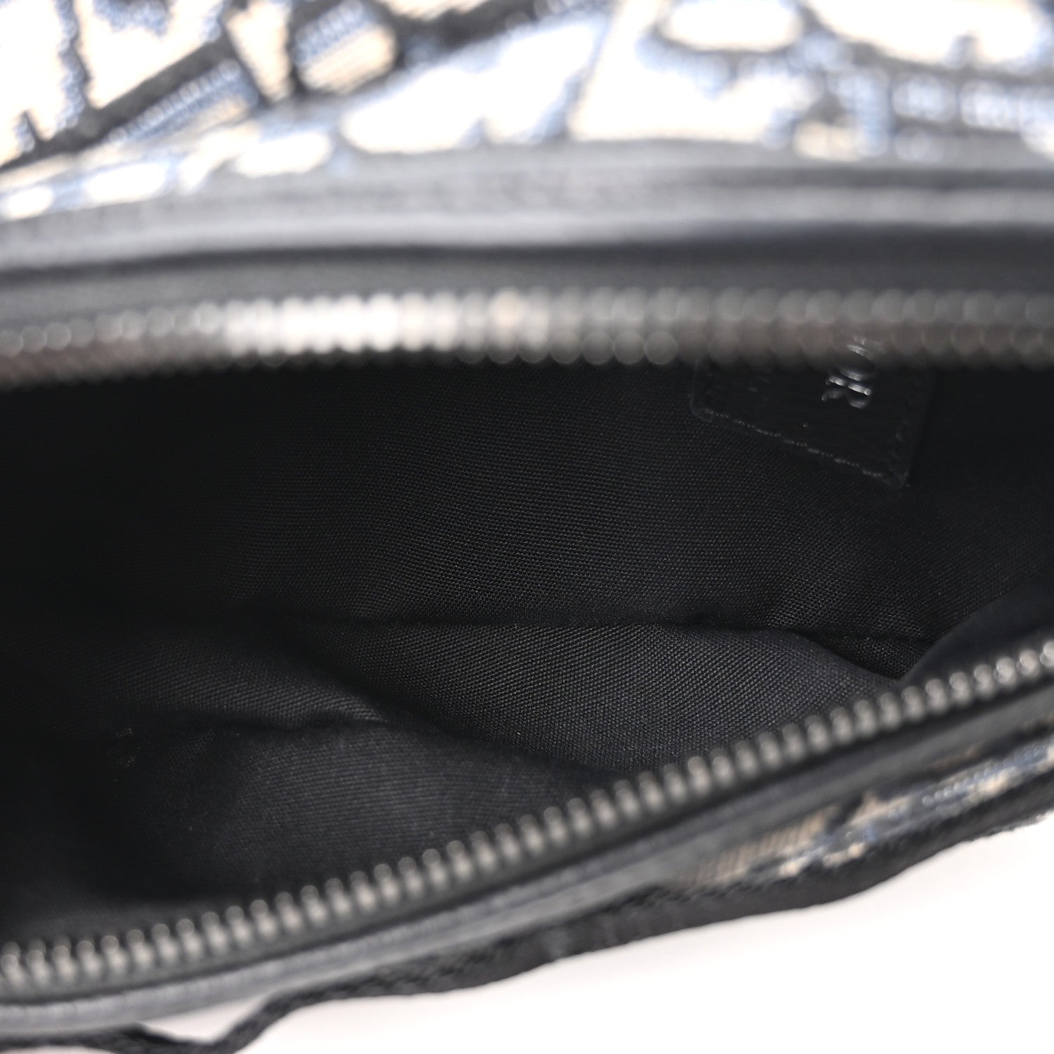 Christian Dior Grained Calfskin Oblique Scarab Sling Bag Blue Black 5 of 10
