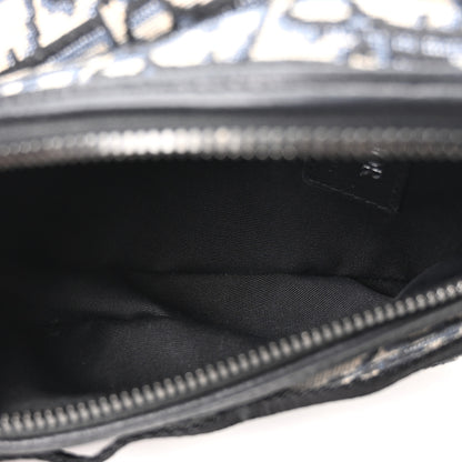Christian Dior Grained Calfskin Oblique Scarab Sling Bag Blue Black 5 of 10