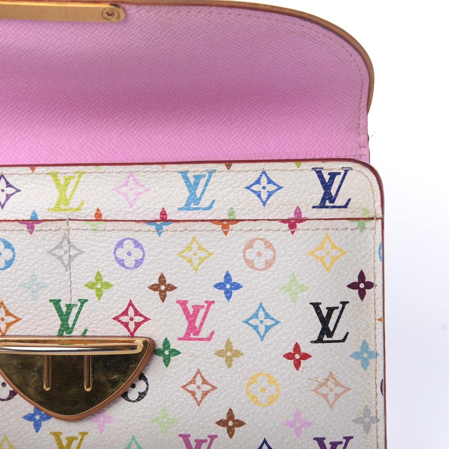 Monogram Multicolor Eugenie Wallet White Litchi