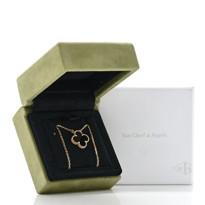 Van Cleef & Arpels 18K Yellow Gold Black Onyx Vintage Alhambra Pendant Necklace 6 of 6