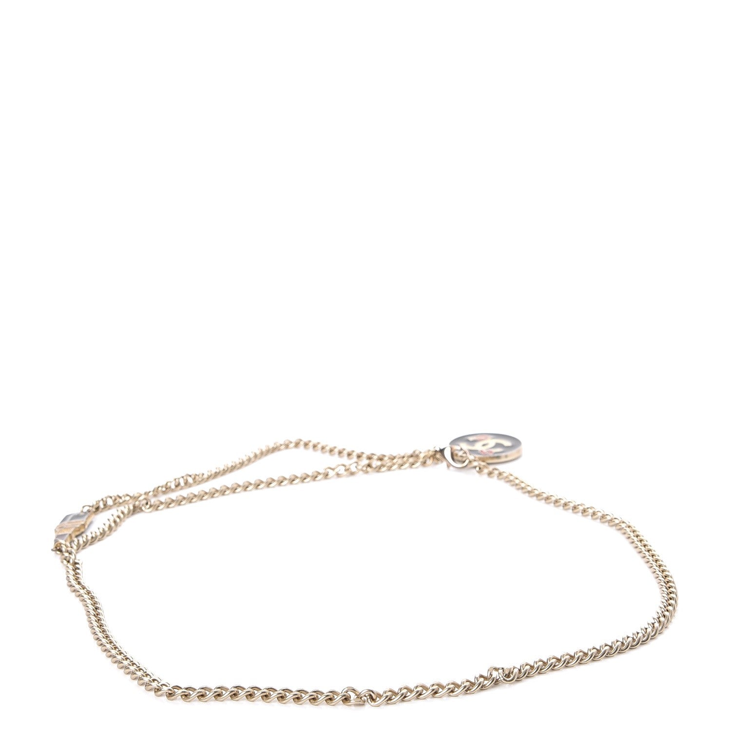Chanel Enamel Chain Lipstick CC Kisses Belt Gold 3 of 9