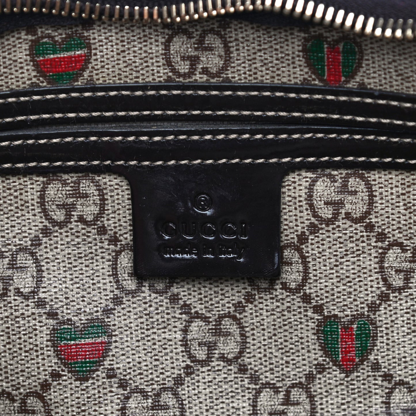 GG Plus Monogram Hearts Medium Joy Boston Dark Brown