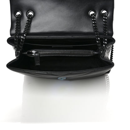 Saint Laurent Calfskin Y Quilted Monogram Small Loulou Chain Satchel Black 5 of 9