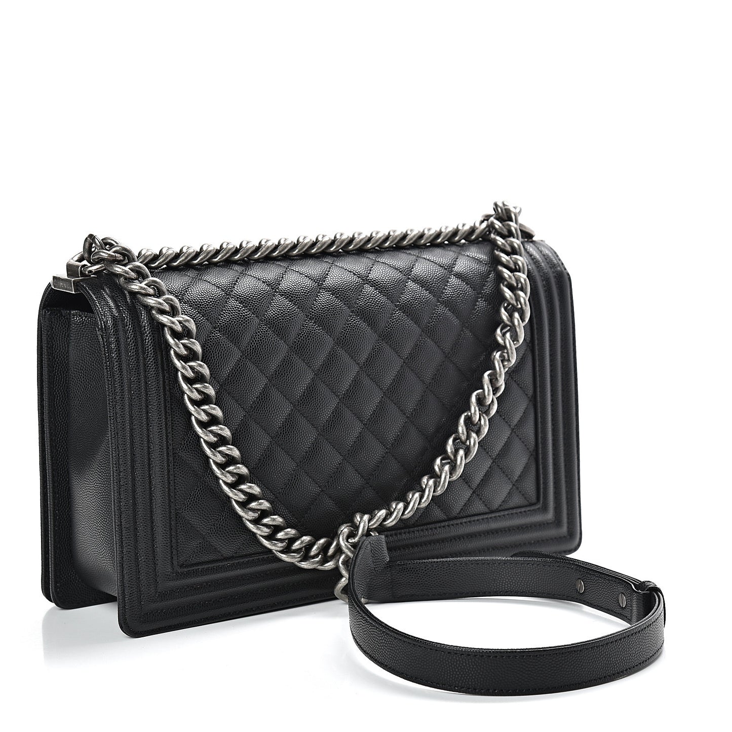 Caviar Quilted New Medium Boy Flap Black
