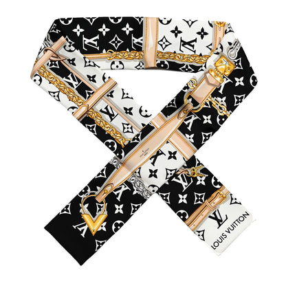 Louis Vuitton Silk Monogram Confidential Bandeau Black 1 of 4