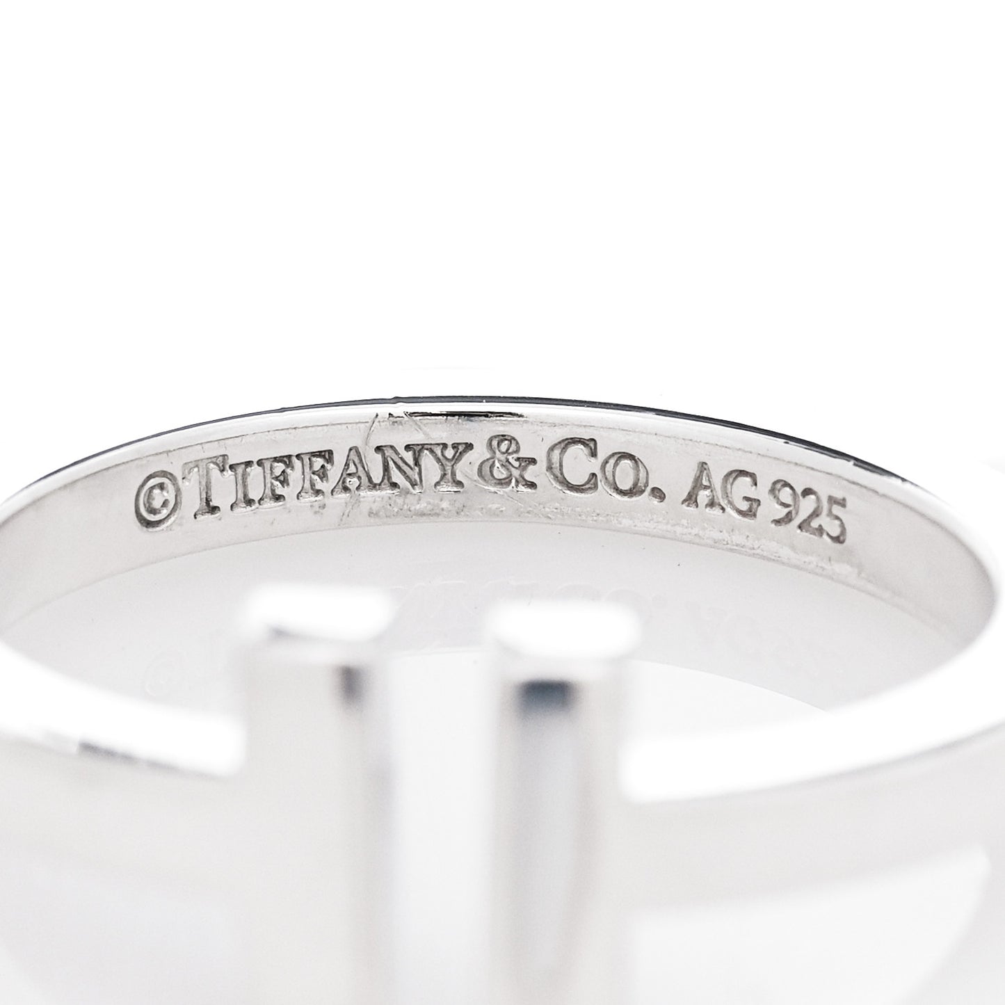 Sterling Silver T Square Ring 54 7