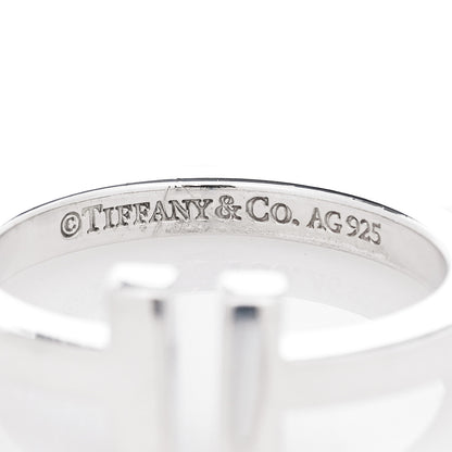 Tiffany Sterling Silver T Square Ring 54 7 8 of 8