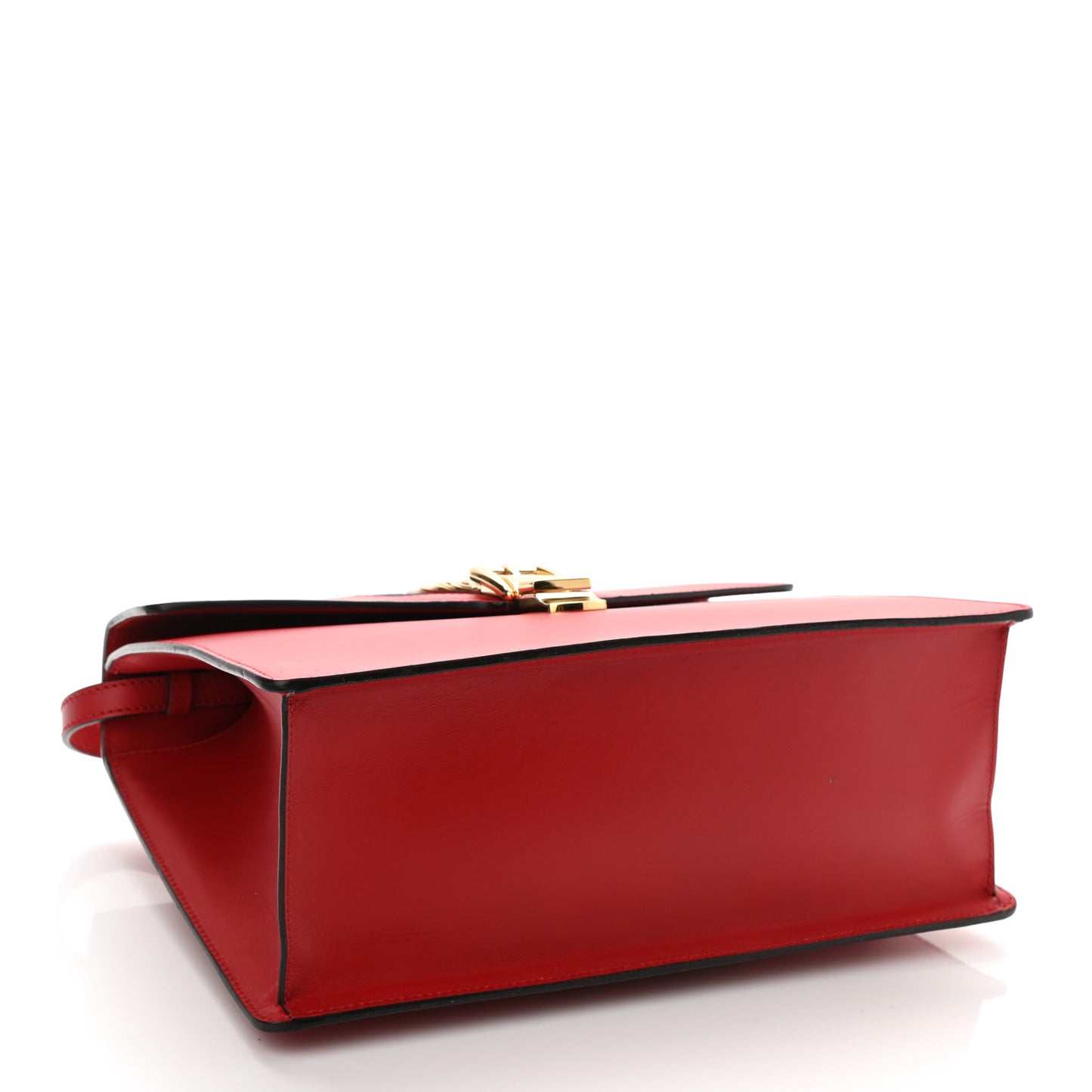 Calfskin Medium Sylvie Top Handle Bag Hibiscus Red