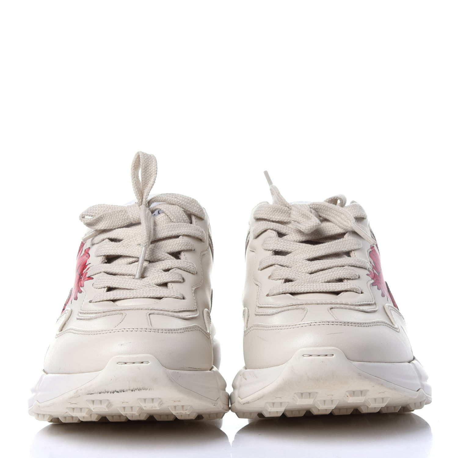 Gucci Calfskin Hawaii Print Womens Rhyton Sneakers 36 Ivory 2 of 13