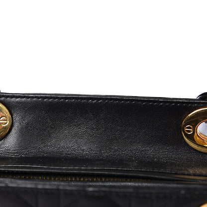 Christian Dior Lambskin Cannage Medium Lady Dior Black 12 of 12